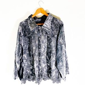 Vintage silver velvet flashback jacket